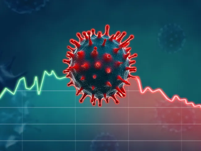 A graph displays the incorporation of ME/CFS in relation to the corona virus.